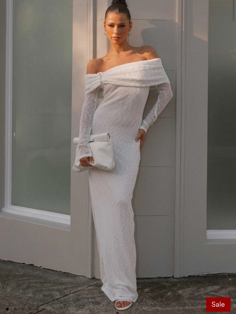 Pollyanna Knit Hardware Maxi Dress - Ivory, Brand new S/M
